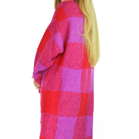 Pink and purple sweater coat - Picture 3 of 3